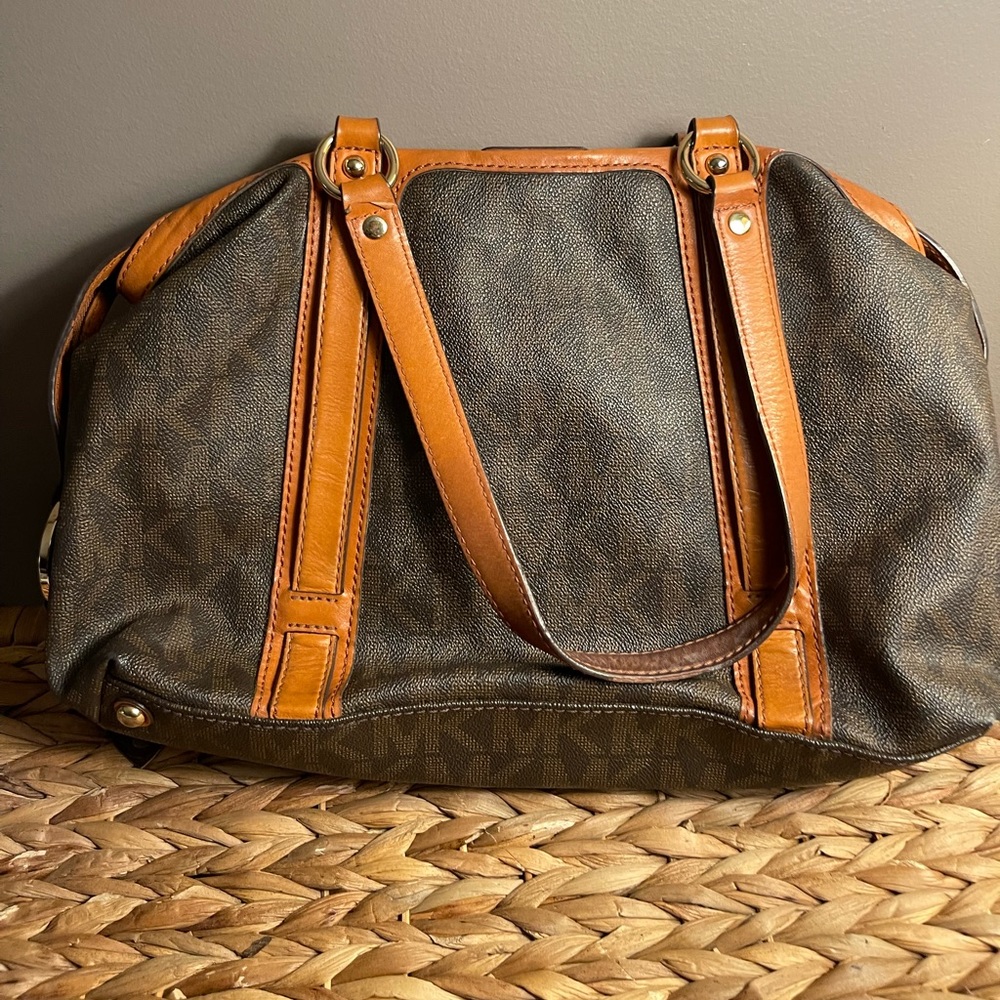 Michael Kors Coated Canvas Leather Handbag